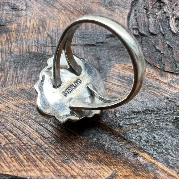 Sterling Silver Kingman Turquoise Ring Size 7 Southwestern - Picture 6 of 13